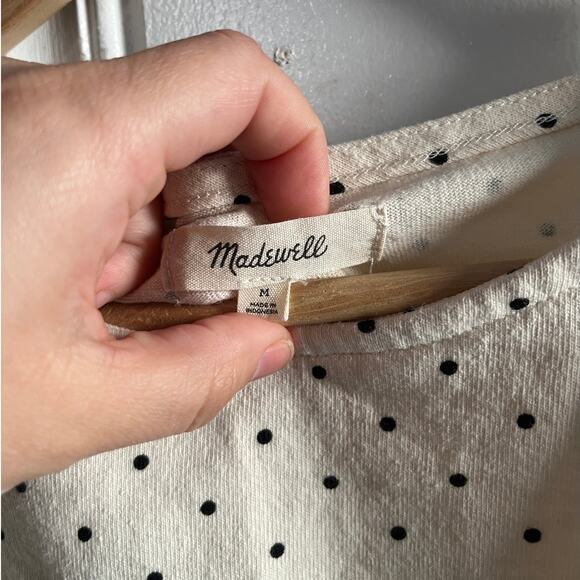Madewell cropped polka dot tee size med - Picture 3 of 5